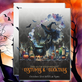ハロウィンコスチューム&カクテルウィッチ招待状 招待状