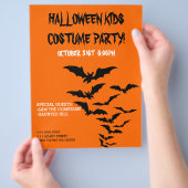 ハロウィンコスチューム キッズパーティー招待状フライヤー チラシ (手)