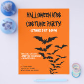 ハロウィンコスチューム キッズパーティー招待状フライヤー チラシ (シングル)