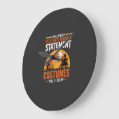 ハロウィンコスチューム ステートメント 幽霊の家のデザイン ラージ壁時計 (傾斜)