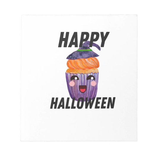 ハロウィンコスチューム ハロウィンカップケーキ ノートパッド (正面)