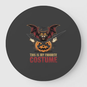 ハロウィンコスチューム モンスター パンプキン ゴシック ベクター デザイン ラージ壁時計