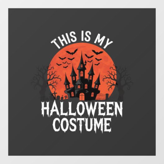 ハロウィンコスチューム 幽霊城 ベクターデザイン ウィンドウサイン (シート)