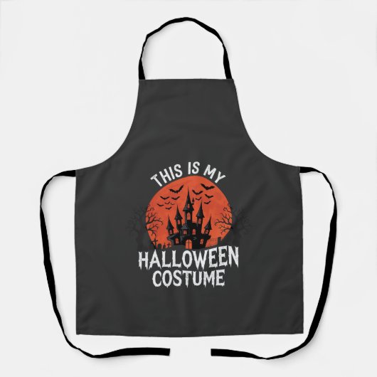 ハロウィンコスチューム 幽霊城 ベクターデザイン エプロン (正面)