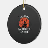ハロウィンコスチューム 幽霊城 ベクターデザイン セラミックオーナメント (左)