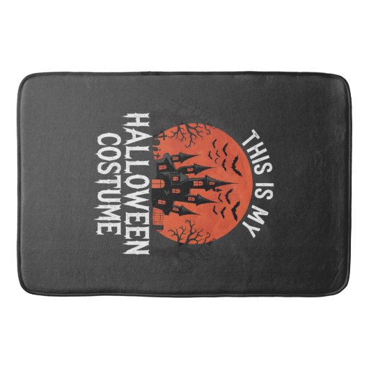 ハロウィンコスチューム 幽霊城 ベクターデザイン バスマット (正面)