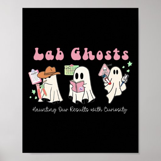 ハロウィンコスチューム 幽霊 科学の先生 研究室 研究員 ポスター (正面)