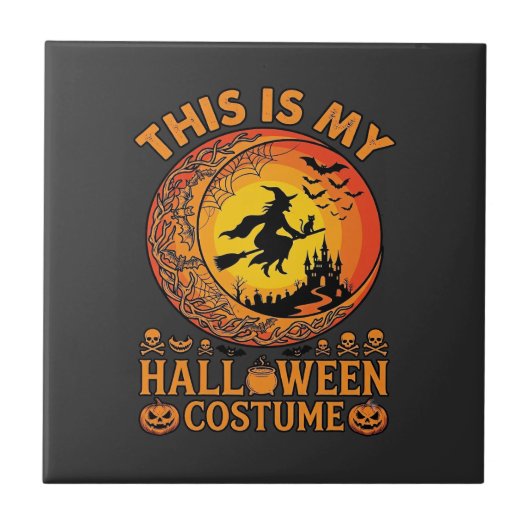 ハロウィンコスチューム 魔法使い 城 鍋 タイル (正面)