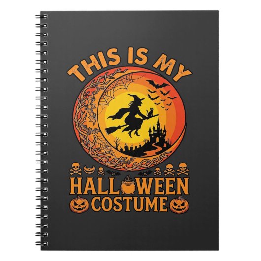 ハロウィンコスチューム 魔法使い 城 鍋 ノートブック (正面)