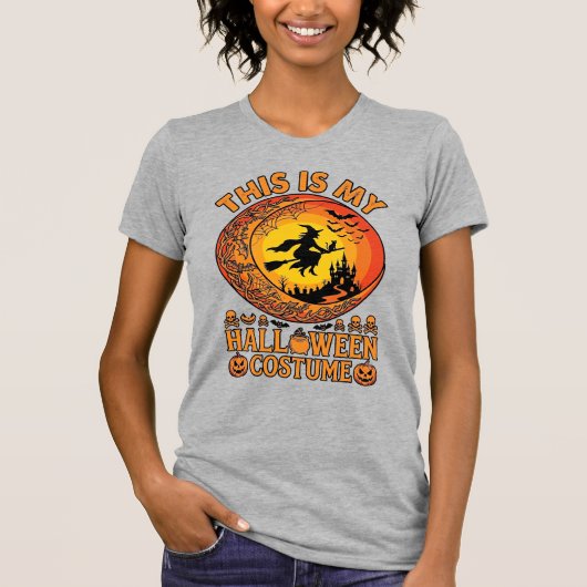 ハロウィンコスチューム 魔法使い 城 鍋 Tシャツ (正面)