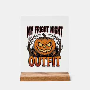 ハロウィンコスチュームTシャツ 怖いパンプキン衣装_1 アクリルサイン