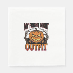 ハロウィンコスチュームTシャツ 怖いパンプキン衣装_1 スタンダードランチョンナプキン