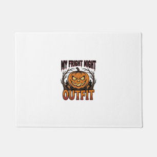 ハロウィンコスチュームTシャツ 怖いパンプキン衣装_1 ドアマット