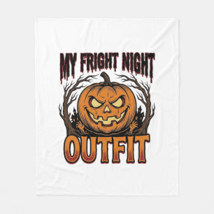 ハロウィンコスチュームTシャツ 怖いパンプキン衣装_1 フリースブランケット