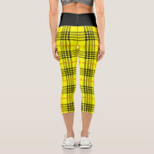 ハロウィンコスプレ1990年代イエロータータンチェックプレイド カプリレギンス (裏面)