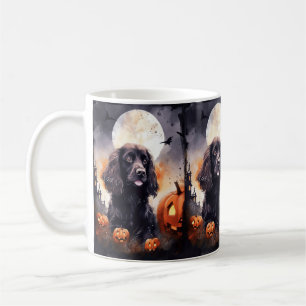 ハロウィンコッカースパニエル犬とカボチャ コーヒーマグカップ