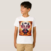 ハロウィンコレクション向けの面白いキャラクター Tシャツ (正面フル)