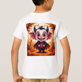 ハロウィンコレクション向けの面白いキャラクター Tシャツ (裏面)