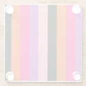 ハロウィンコンテンポラリーのストライプ ガラスコースター (裏面)