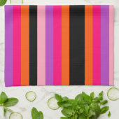 ハロウィンコンテンポラリーのストライプ キッチンタオル (折り畳み)