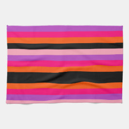 ハロウィンコンテンポラリーのストライプ キッチンタオル