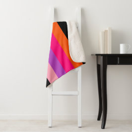 ハロウィンコンテンポラリーのストライプ シェルパブランケット