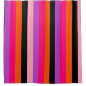 ハロウィンコンテンポラリーのストライプ シャワーカーテン (正面)