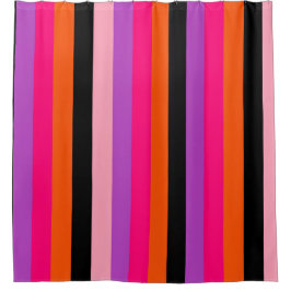 ハロウィンコンテンポラリーのストライプ シャワーカーテン