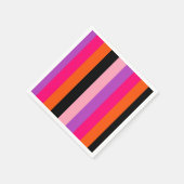 ハロウィンコンテンポラリーのストライプ スタンダードカクテルナプキン (角)