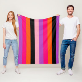 ハロウィンコンテンポラリーのストライプ フリースブランケット