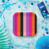 ハロウィンコンテンポラリーのストライプ ペーパープレート (パーティー)