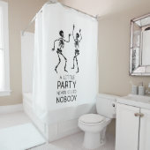 ハロウィンコンテンポラリースケルトン シャワーカーテン (インサイチュ)