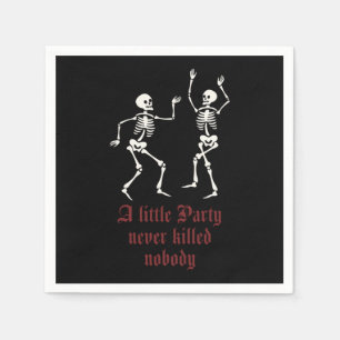 ハロウィンコンテンポラリースケルトン スタンダードカクテルナプキン