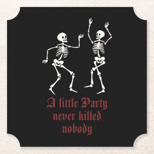 ハロウィンコンテンポラリースケルトン ペーパーコースター (正面)