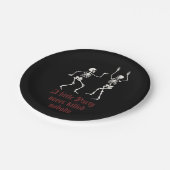 ハロウィンコンテンポラリースケルトン ペーパープレート (アングル)