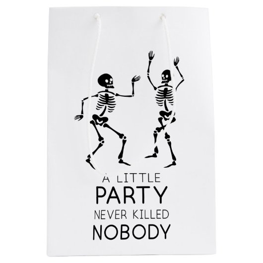 ハロウィンコンテンポラリースケルトン ミディアムペーパーバッグ (正面)