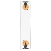 ハロウィンコンテンポラリーヨガ魔女 ショートテーブルランナー (正面)