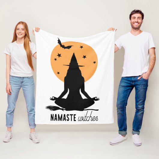 ハロウィンコンテンポラリーヨガ魔女 フリースブランケット (インサイチュ)