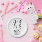 ハロウィンコンテンポラリー踊り骨格 ペーパープレート (パーティー)