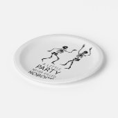 ハロウィンコンテンポラリー踊り骨格 ペーパープレート (アングル)