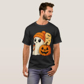 ハロウィンコーヒーカボチャ不気味 Tシャツ (正面フル)