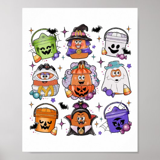 ハロウィンコーヒー面白いハロウィンシーズン不気味 ポスター (正面)