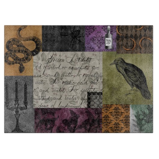 ハロウィンゴシック中世不気味薬品芸術 カッティングボード (正面)