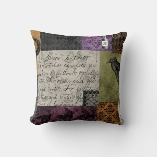 ハロウィンゴシック中世不気味薬品芸術 クッション (正面)