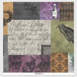 ハロウィンゴシック中世不気味薬品芸術 シール