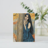 ハロウィンゴシック秋の魔女ファンタジー絵葉書 ポストカード (スタンド正面)