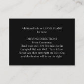 ハロウィンゴシック紫ブラック3.5 x 2.5披露宴 エンクロージャーカード (裏面)