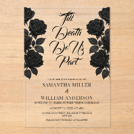 ハロウィンゴシック結婚ズ アクリル招待状