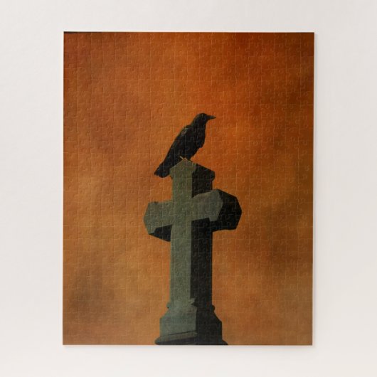 ハロウィンゴシック風カラス ジグソーパズル (縦)