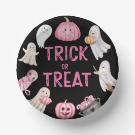 ハロウィンゴーストのトリックオアスリー 3歳の誕生日パーティー ペーパーボウル